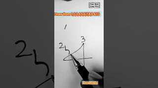 Step by step instructions to draw from the numbers 1 2 3 4 5 6 7 8 9 and 10 #drawingtutorial #artsy