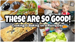 BLUEBERRY BANANA BREAD & ASIAN LETTUCE WRAPS | Cook & Bake with Us | EASY & DELICIOUS RECIPES!