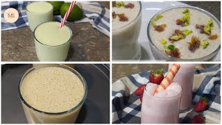 4 easy Milkshake recipes | Milkshake recipes easy | Milkshake recipes at home