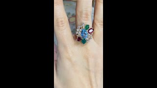 Tutti Frutti Diamond and Color Stones Ring for Leeanne