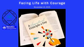 Spiritual Principle a Day - Facing Life with Courage -  11-22 #jftguy #na #spad