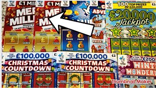 NEW Scratch Cards 💥NEW MERRY MILLIONS ❄️CHRISTMAS COUNTDOWN ❄️£4 MILLION BLUE ❄️WINTER WONDERLAND