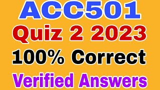 Acc501 Quiz 2 2024 || Acc501 Quiz no 2 2024 ||Acc501 quiz 2 Fall 2024