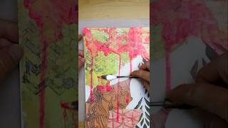 See my process in the latest mixed media video "Flowers and Feathers". #shorts #mixedmedia