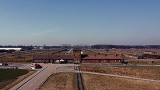 Auschwitz, Poland: Outside Drone Video of Nazi Germany Concentration Camp 2024