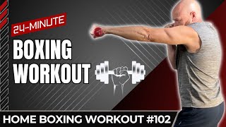 24 Min Boxing Strength and Conditioning Workout | Dumbbells Required