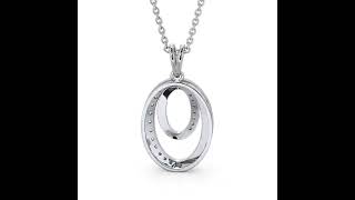 Circle Diamond 0 25ct Pendant 18K White Gold   PDRD05WG188 RP06