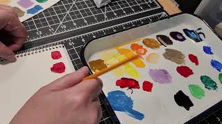 Swatching Egg Tempera Paints,  Such Vibrant Colors