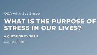 What purpose does stress serve in our lives? | Q&A with Sat Shree