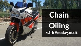 How to oil your 1990 suzuki gsxr 750 chain