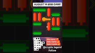 Hamster kombat Mini Game key 14 August #hamsterkombat #cryptocurrency #cryptolegand