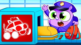 Safety Rules in Airport || Where is My Police Siren? Kids Songs by Baby Cars