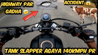 Top speed krte time tank slapper agaya accident hojata Aaj Harley pr 😰 #harleydavidson#tankslapper