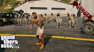 GTA 5 - Franklin Becomes A Zombie And Attacks The Military Base | Zombie Infection Mod | GTA 5 MODS