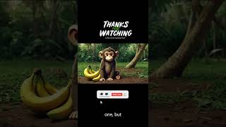 A Monkey and a Banana #ytshorts #kidsvideo #kidsmusic #kidspoem #poem #nurseryrhymes #cute #music