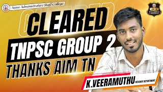 AIM TN Success Student | K.Veeramuthu, Revenue Department