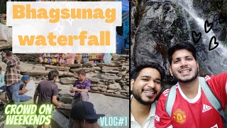 Ohh...Crowd on weekend | Bhagsunag waterfall | Mcleodganj | Himachal Pradesh |#1