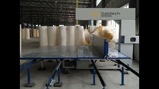 Sponge foam Vertical Cutting Machine installation