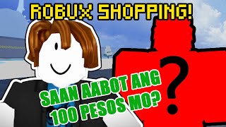 100 PESOS?! Robux shopping 4 outfits!