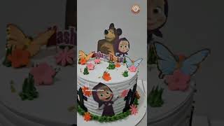 Masha and the bear theme cake @cakeworldvithura7535 @cakeworldpalode3228 ......#chriatmas