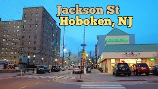 Walking on Jackson Street in Hoboken, New Jersey, USA | Newark St to 9th St