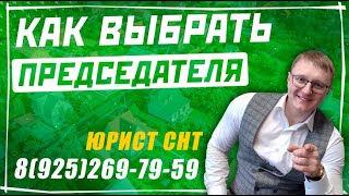 Как выбрать председателя СНТ и кто может стать председателем СНТ?