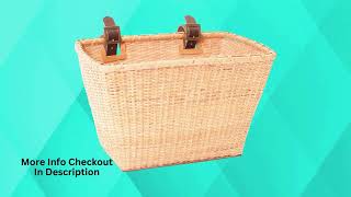 Retrospec Bicycles Cane Woven Rectangular Toto Basket