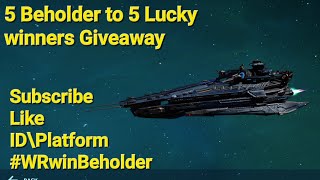 #WRwinBeholder 5 Beholder to 5 Lucky winners Giveaway,  Good luck everyone #warrobots