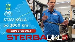 Stav kola po 3000 km (Praha - Gibraltar)