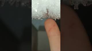 My finger breaks the ice #asmr