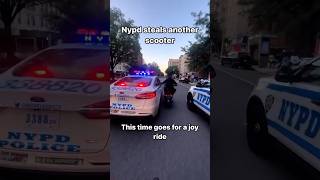 NYPD steals scooter 🤣 #nypd #cops #police #nyc #shorts