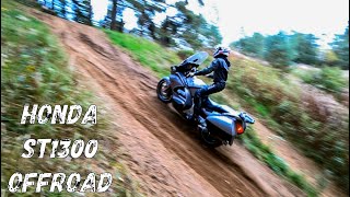 Honda ST1300 (Pan European). Touring bike on enduro, offroad. Туристический мотоцикл на бездорожье.