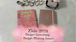 🌸 Ziele für 2024 | Budget Gestaltung + Budget Planung Januar | Sparen mit der Umschlagmethode 🌸