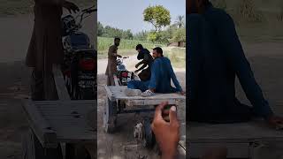 New experiment diesel engine started with a donkey cart.#desi #trending #reels #village #funny #vlog