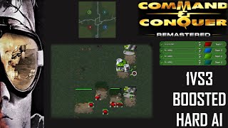 /Command & Conquer Remastered/ (Skirmish) 1VS3 BOOSTED HARD AI  I Tiberium Overwhelming I