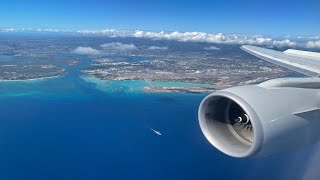 American Airlines Boeing 777-200ER Descent and Landing in Honolulu