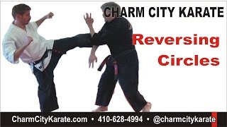 Reversing Circles  - Kenpo self defense for a kick and punch combination