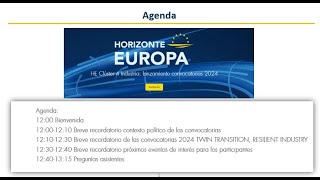 HE Clúster4 Industria Jornada lanzamiento 2024