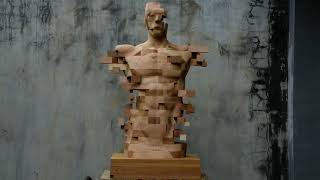 Kinetic Wood Sculpture by Hsu-Tung Han