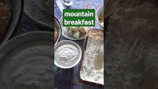 Завтрак в горах, mountain breakfast in Gusar