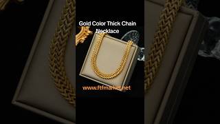 Make a Statement with Our Gold Color Thick Chain Necklace! ✨ | Available at Ftfmarket.net #fashion