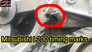 Mitsubishi diesel engine L200 timing belt marks #timingbelt #alwajidtech