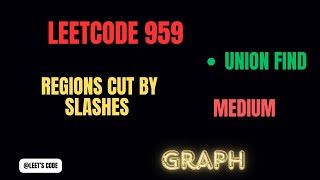 959. Regions Cut By Slashes | Graph | Disjoint Set Union | LeetCode | Medium