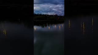 Vrbice, lake Polášek #drone #dronevideo #czechrepublic #nightview #ostrava #lake #nature #water