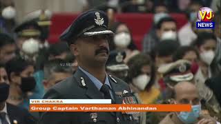 Group Captain Abhinandan Varthaman awarded the Vir Chakra by President Ram Nath Kovind