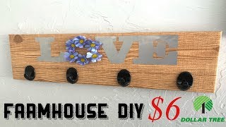 Farmhouse wall rack / Dollar tree DIY