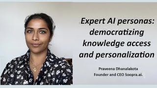 Expert AI personas: democratizing knowledge access and personalization