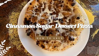 Cinnamon Sugar Dessert Pizza - Ooni Fyra 12 #dessertpizza #oonifyra #woodfiredpizza #glazedpizza