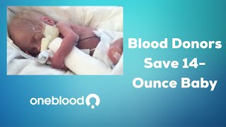 Blood donors save smallest baby