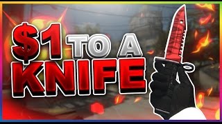 $1 TO A KNIFE CHALLENGE!? (SUCCESS!) #3